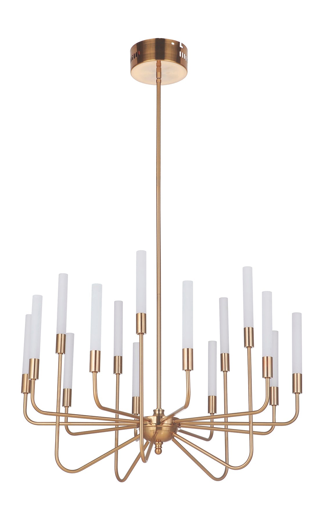 ##Antique Hardware## Valdi 15 Light LED Chandelier in Satin Brass