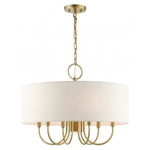 Antique Hardware 7 Light Antique Brass Pendant Chandelier Chandelier