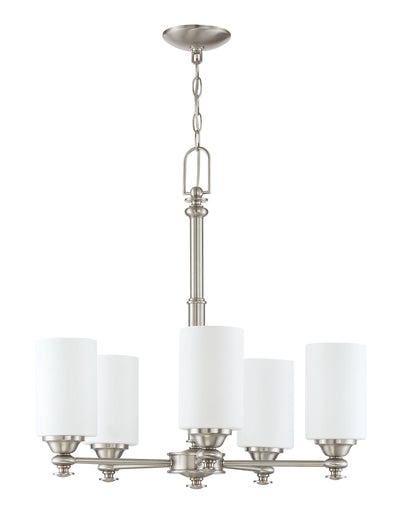 Antique Hardware Dardyn 5 Light Chandelier in Brushed Polished Nickel Chandelier