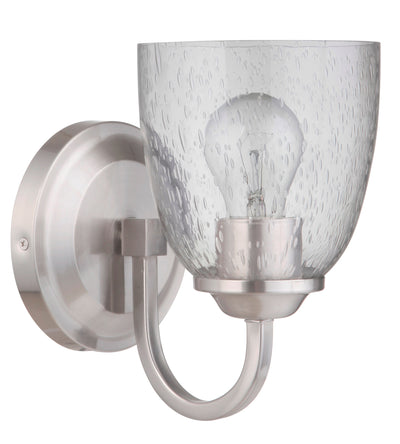 ##Antique Hardware## Serene 1 Light Wall Sconce in Brushed Polished Nickel