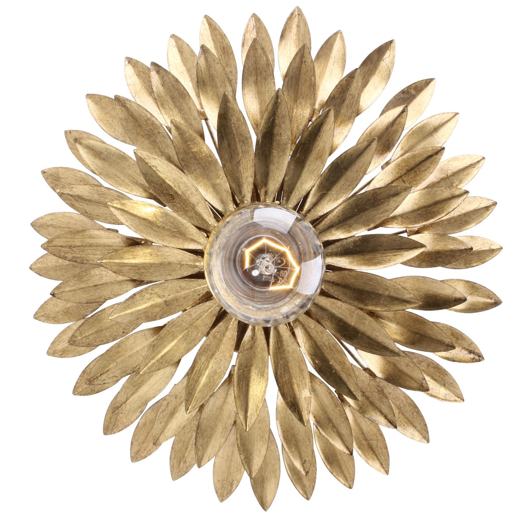 ##Antique Hardware## Broche 1 Light Antique Gold Sconce