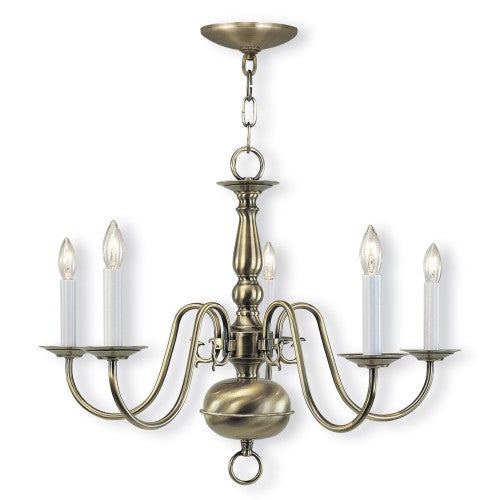 Antique Hardware 5 Light AB Chandelier Chandelier