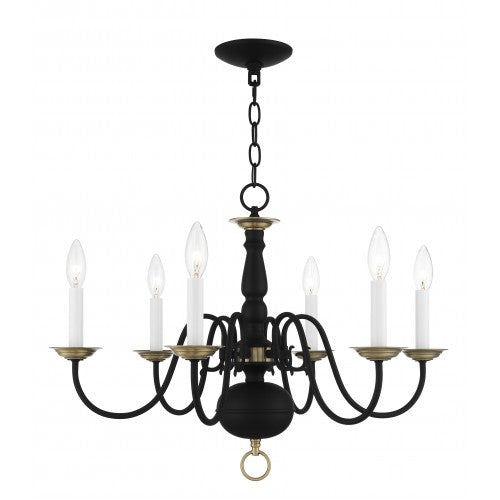 Antique Hardware 6 Light Black Chandelier Chandelier