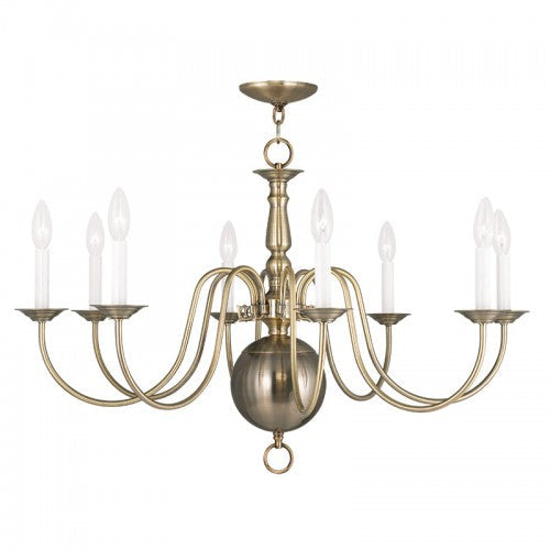 Antique Hardware 8 Light Antique Brass Chandelier Chandelier