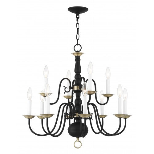 Antique Hardware 12 Light Black Chandelier Chandelier