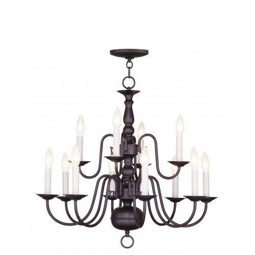 Antique Hardware 12 Light Bronze Chandelier Chandelier