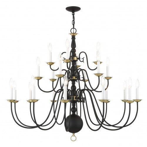 Antique Hardware 22 Light Black Chandelier Chandelier