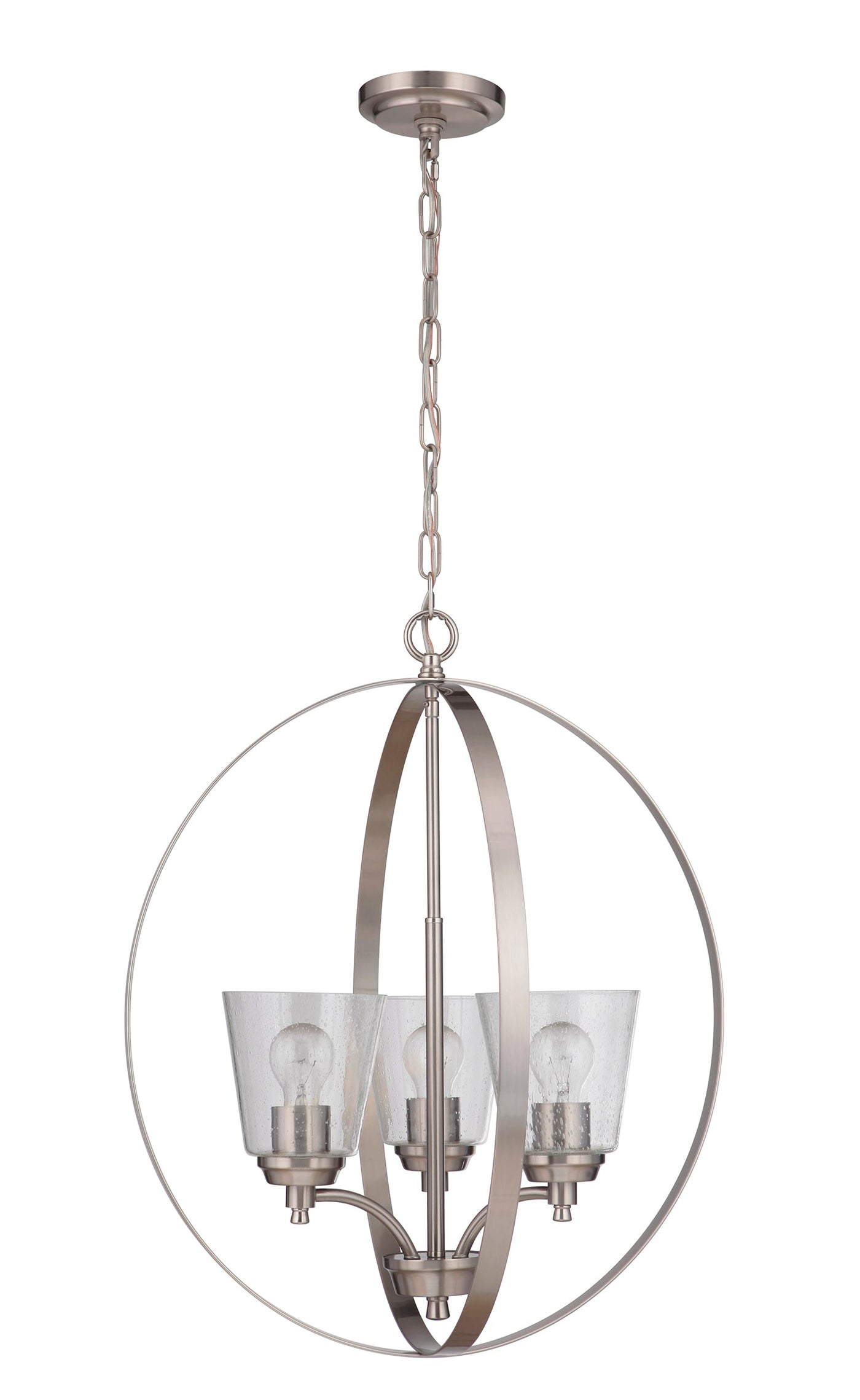 ##Antique Hardware## Tyler 3 Light Foyer in Brushed Polished Nickel