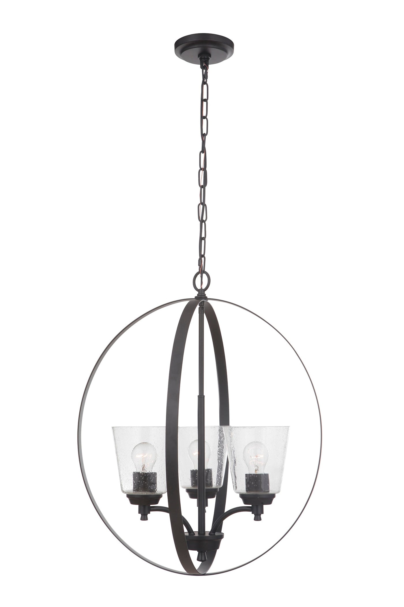 ##Antique Hardware## Tyler 3 Light Foyer in Flat Black