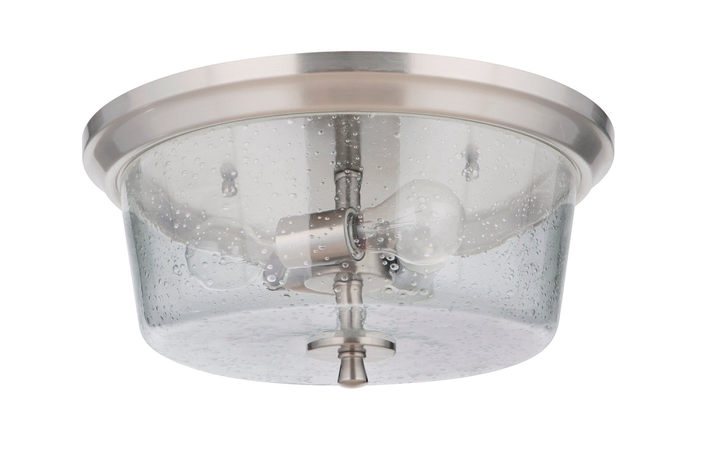 ##Antique Hardware## Tyler 3 Light Flushmount in Brushed Polished Nickel