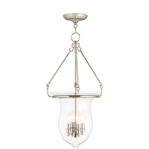 Antique Hardware 4 Light Polished Nickel Pendant Pendant