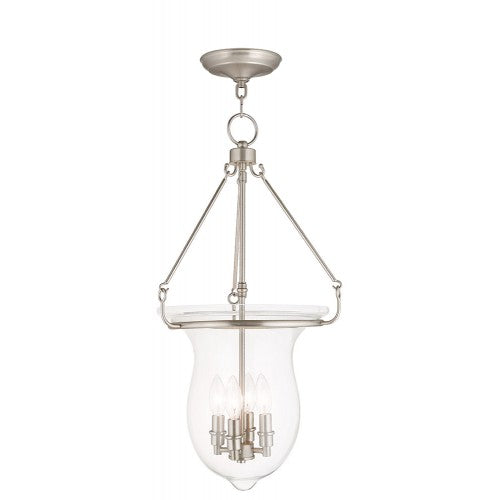 Antique Hardware 4 Light Brushed Nickel Pendant Pendant