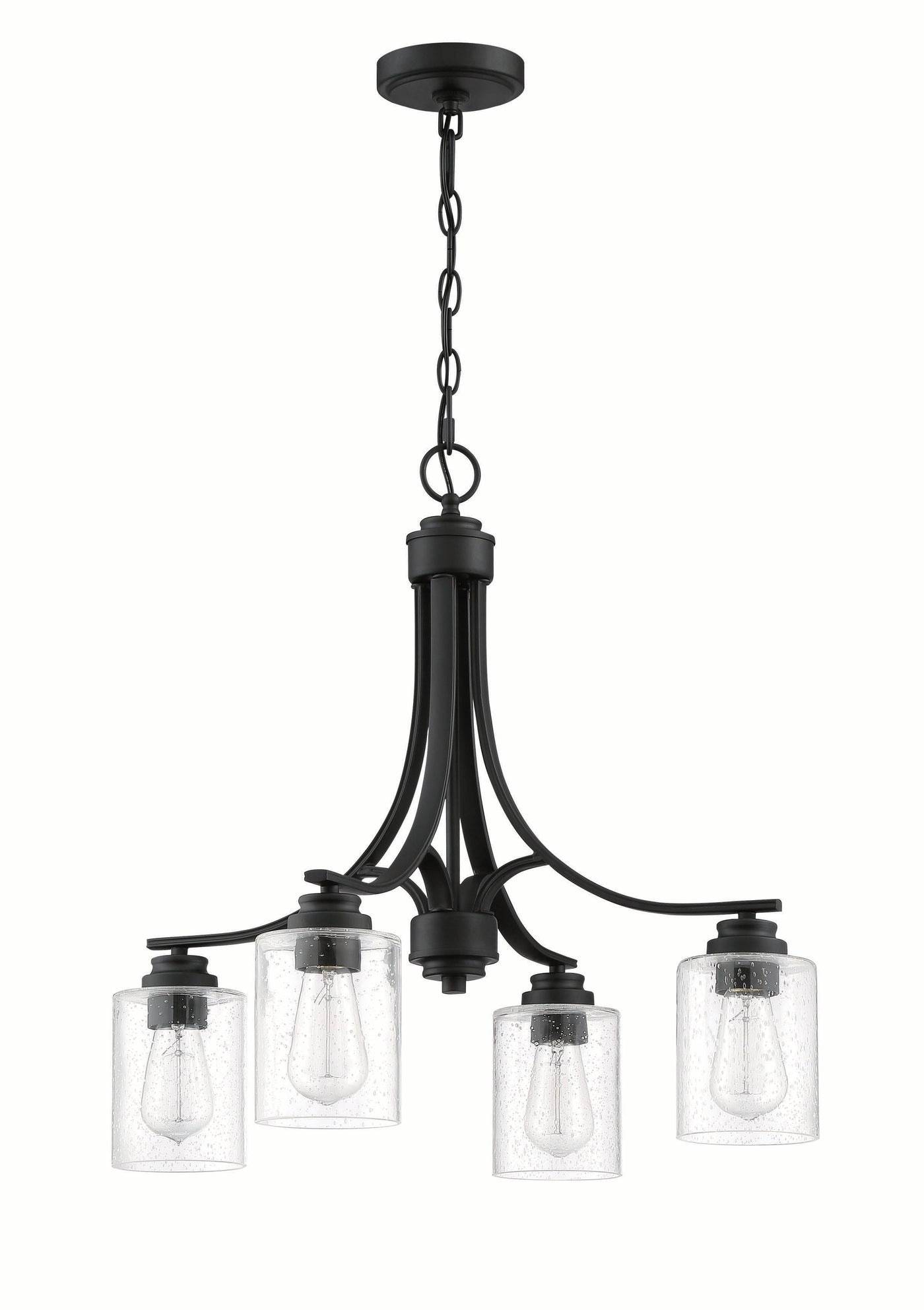 Antique Hardware Bolden 4 Light Chandelier in Flat Black Chandelier