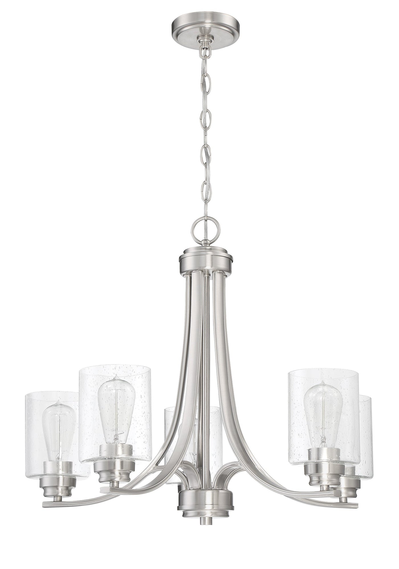 Antique Hardware Bolden 5 Light Chandelier in Brushed Polished Nickel Chandelier