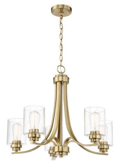 Antique Hardware Bolden 5 Light Chandelier in Satin Brass Chandelier