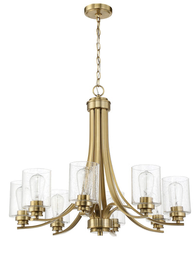 Antique Hardware Bolden 8 Light Chandelier in Satin Brass Chandelier