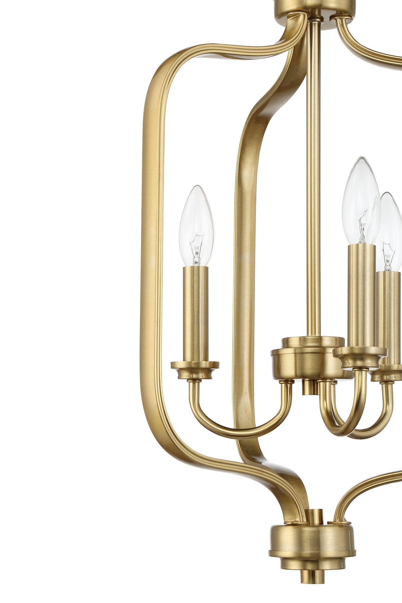 Antique Hardware Bolden 3 Light Foyer in Satin Brass Pendant