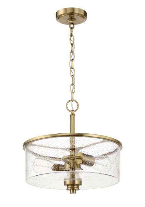 ##Antique Hardware## Bolden 2 Light Convertible Semiflush in Satin Brass