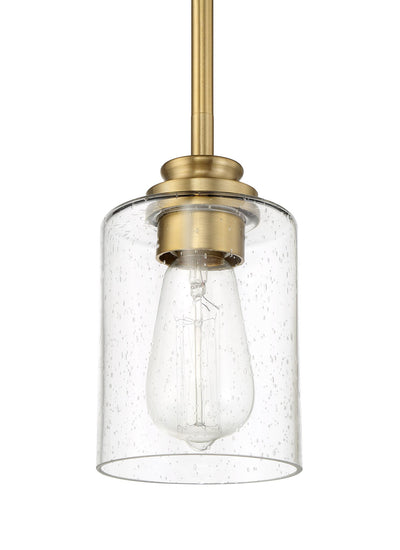 Antique Hardware Bolden 1 Light Mini Pendant in Satin Brass Pendant