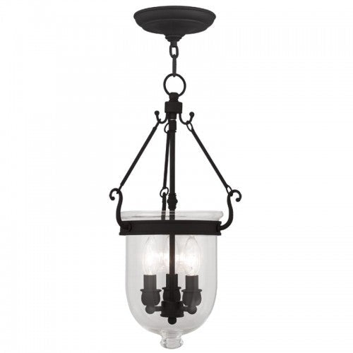 Antique Hardware 3 Light Black Chain Lantern Pendant