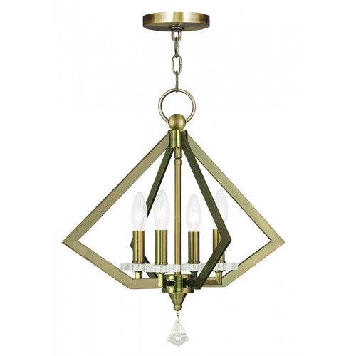 Antique Hardware 4 Light Antique Brass Chandelier Chandelier