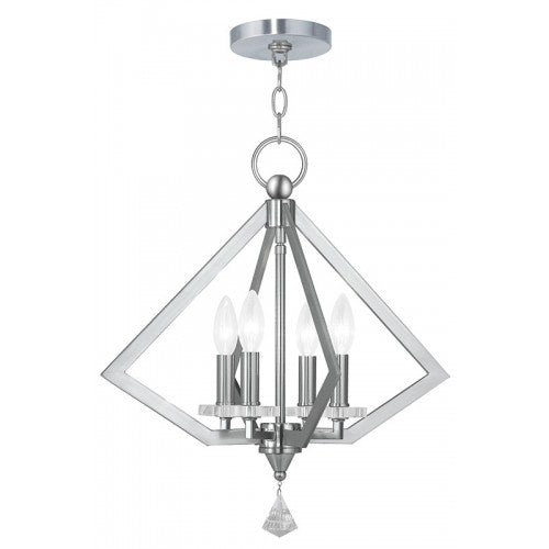 Antique Hardware 4 Light Brushed Nickel Chandelier Chandelier