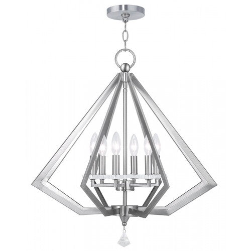 Antique Hardware 6 Light Brushed Nickel Chandelier Chandelier