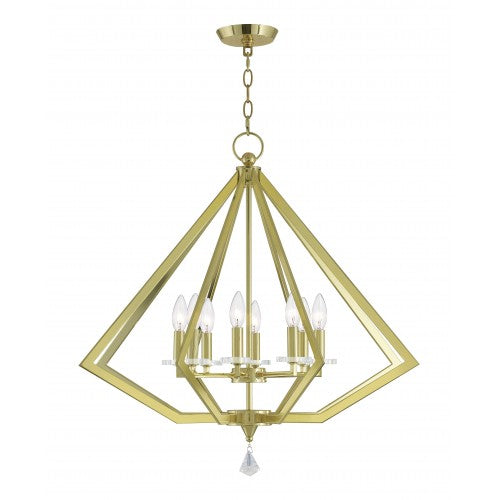 Antique Hardware 8 Light Polished Brass Chandelier Chandelier