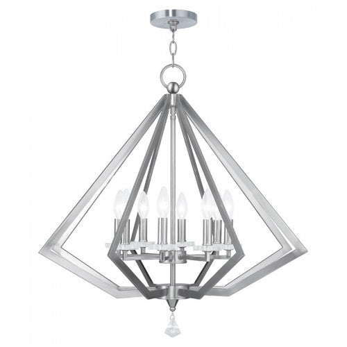 Antique Hardware 8 Light Brushed Nickel Chandelier Chandelier