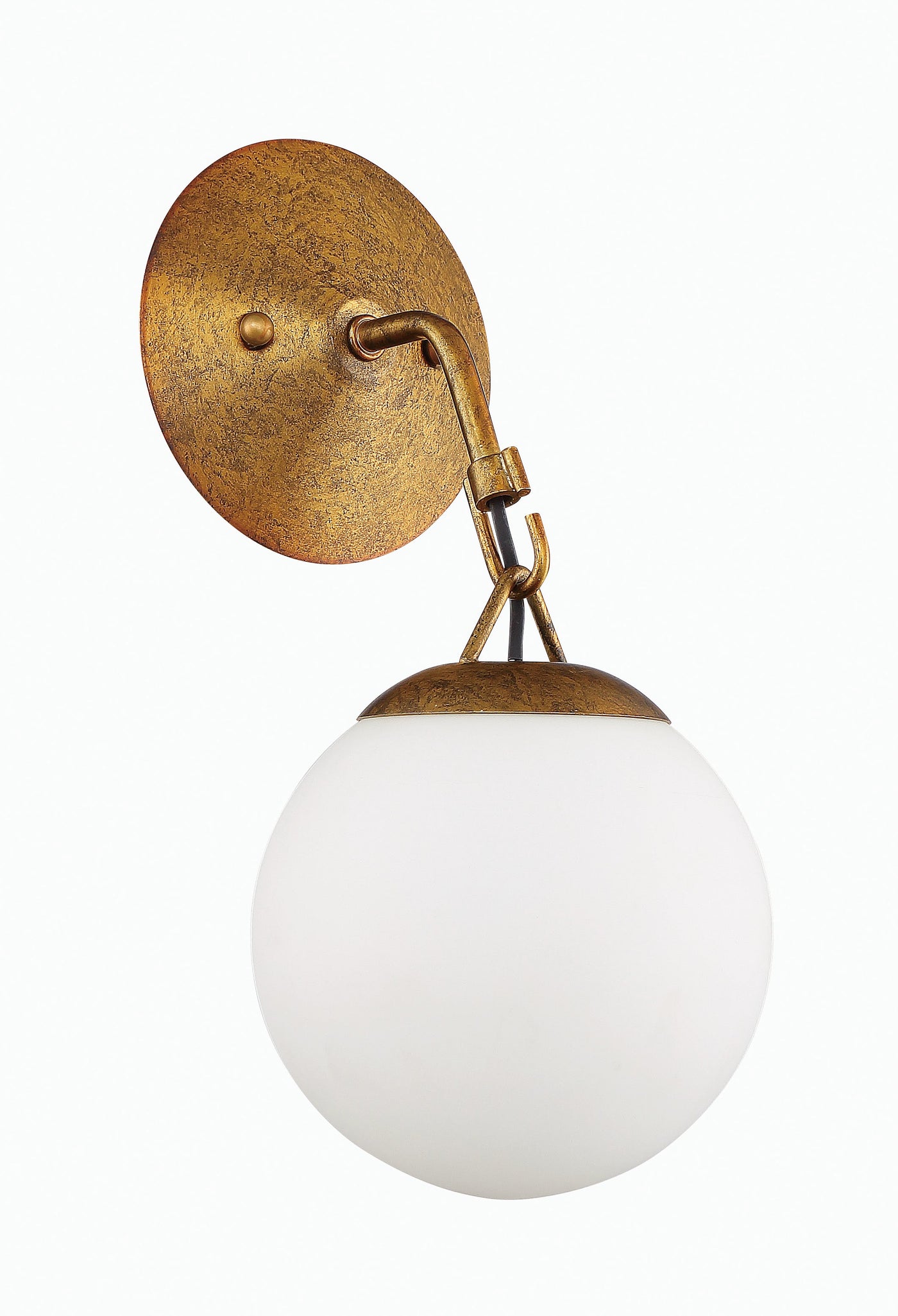 ##Antique Hardware## Orion 1 Light Wall Sconce in Patina Aged Brass