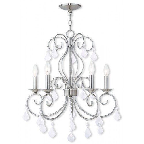 Antique Hardware 5 Light Brushed Nickel Chandelier Chandelier