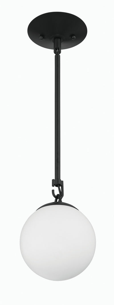 ##Antique Hardware## Orion 1 Light Mini Pendant in Flat Black