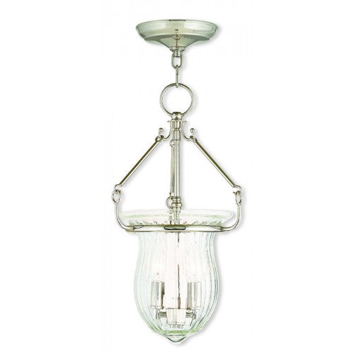 Antique Hardware 2 Light Polished Nickel Pendant Pendant