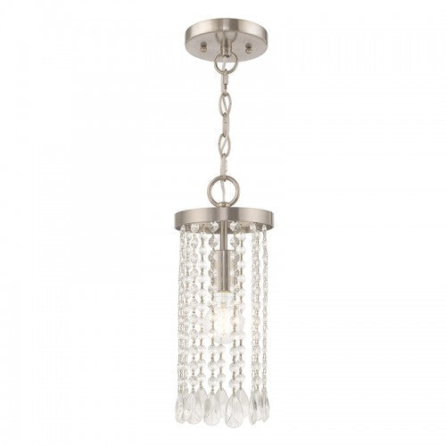 Antique Hardware 1 Light Brushed Nickel Single Pendant Pendant