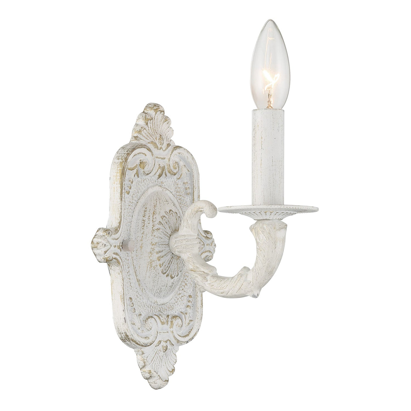 ##Antique Hardware## Paris Market 1 Light Antique White Sconce