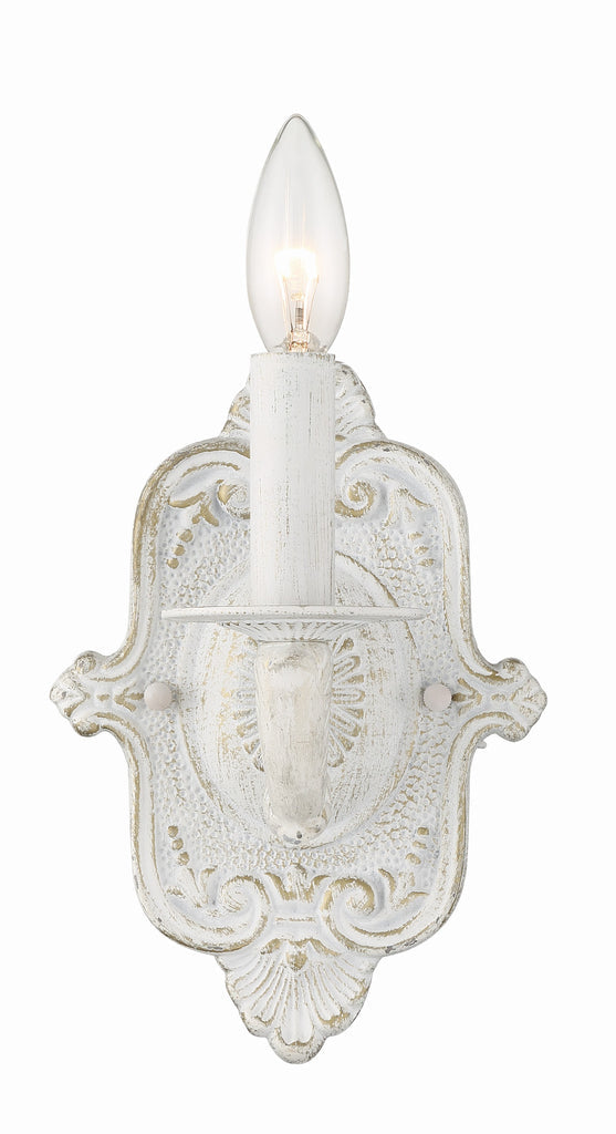 ##Antique Hardware## Paris Market 1 Light Antique White Sconce