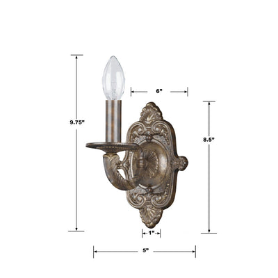 ##Antique Hardware## Paris Market 1 Light Antique White Sconce