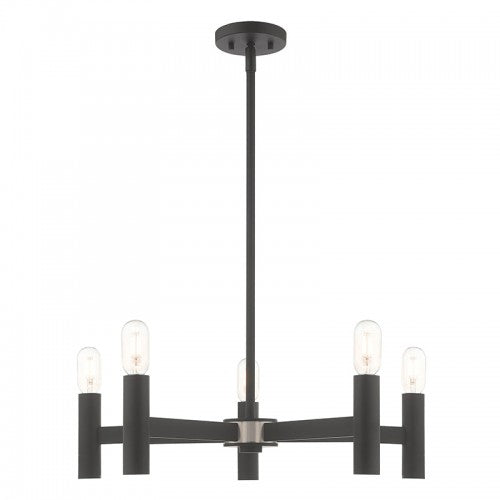 Antique Hardware 5 Light Black Chandelier Chandelier