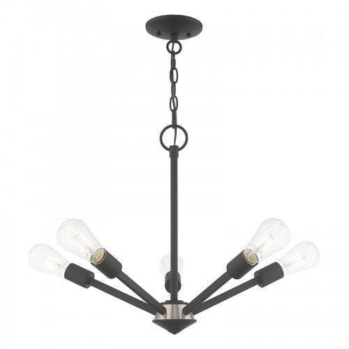 Antique Hardware 5 Light Black Chandelier Chandelier