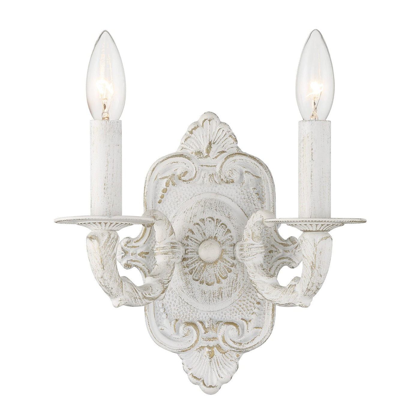 ##Antique Hardware## Paris Market 2 Light Antique White Sconce