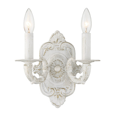 ##Antique Hardware## Paris Market 2 Light Antique White Sconce