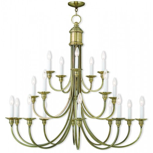 Antique Hardware 20 Light Antique Brass Foyer Chandelier Chandelier