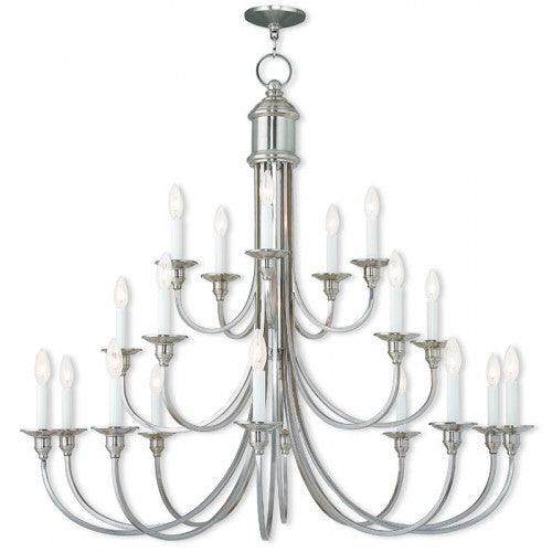 Antique Hardware 20 Light Brushed Nickel Foyer Chandelier Chandelier