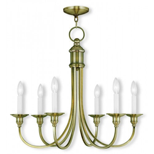 Antique Hardware 6 Light Antique Brass Chandelier Chandelier