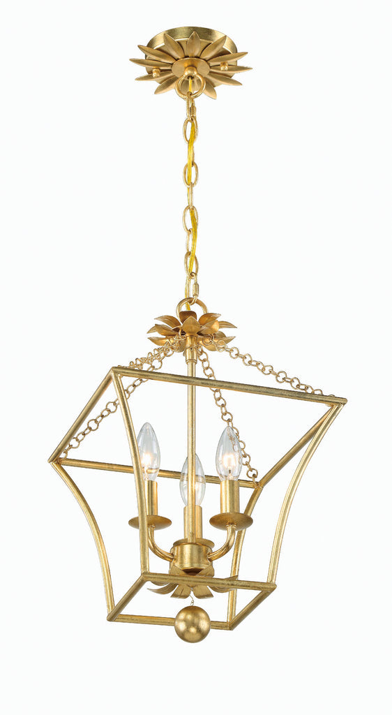 Antique Hardware Broche 4 Light Antique Gold Mini Chandelier Chandelier