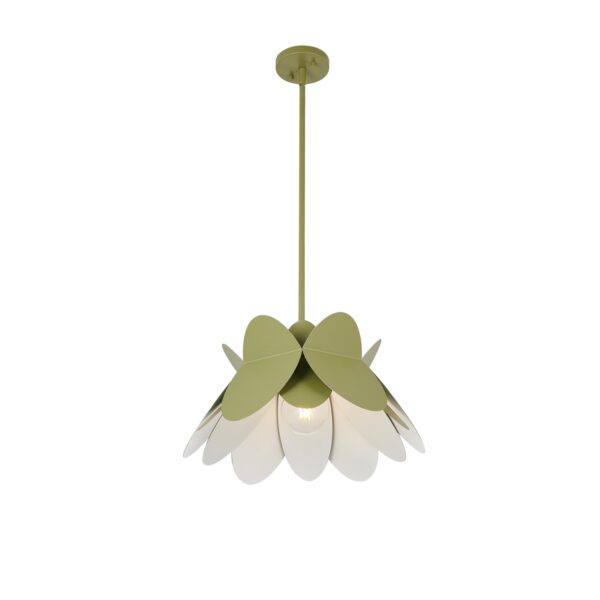 Antique Hardware Flor 18 In Avocado Green Pendant Pendant