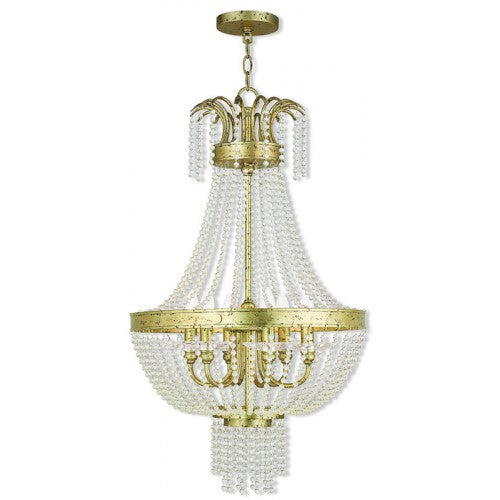 Antique Hardware 6 Light Winter Gold Pendant Chandelier Chandelier