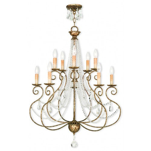 Antique Hardware 5 Light + 5 Light European Bronze Chandelier Chandelier