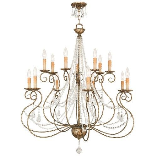 Antique Hardware 7+ 7 Light European Bronze Foyer Chandelier Chandelier