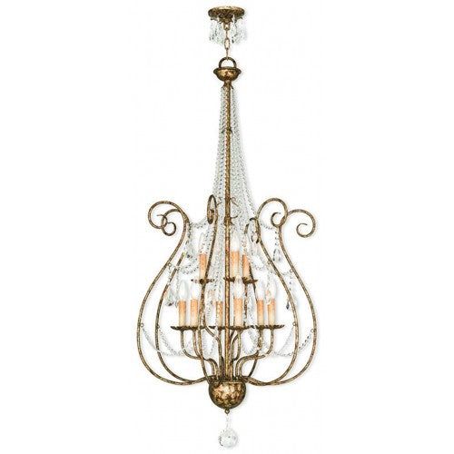 Antique Hardware 6 Light + 3 Light European Bronze Foyer Chandelier Chandelier